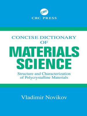 cover image of Concise Dictionary of Materials Science